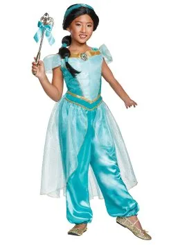 Disguise Aladdin Animated Deluxe Jasmine Costume For Girls