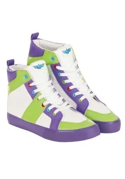 Ground Up Disney Buzz Lightyear High Top Shoes For Men -Video Game Costumes Shop buzz lightyear mens high top shoes alt 11