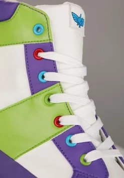 Ground Up Disney Buzz Lightyear High Top Shoes For Men -Video Game Costumes Shop buzz lightyear mens high top shoes alt 8