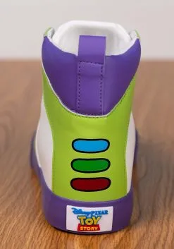 Ground Up Disney Buzz Lightyear High Top Shoes For Men -Video Game Costumes Shop buzz lightyear mens high top shoes alt 9