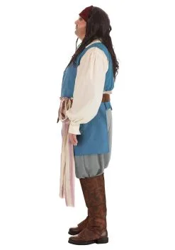 Fun Costumes Men's Plus Size Captain Jack Sparrow Costume From Disney's Pirates Of The Caribbean -Video Game Costumes Shop captain jack sparrow plus size men costume alt 4