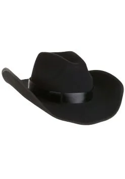 Elope Black Western Cowboy Costume Hat Accessory 8 Elope Black Western Cowboy Costume Hat Accessory -Video Game Costumes Shop cowboy hat black alt 2