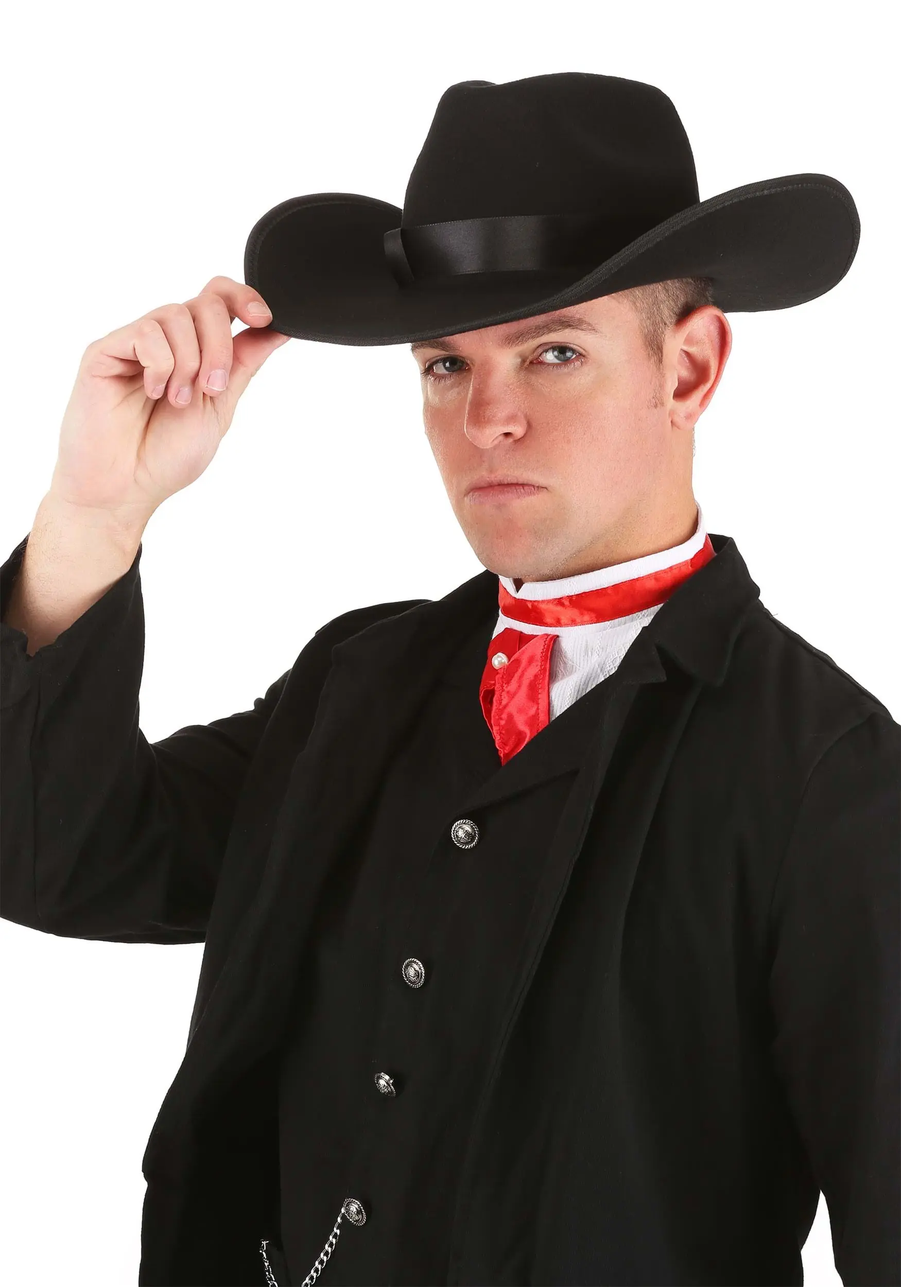 Elope Black Western Cowboy Costume Hat Accessory 3 Elope Black Western Cowboy Costume Hat Accessory