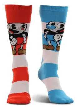 Elope Cuphead & Mugman Adult Crew Socks -Video Game Costumes Shop cuphead mugman victory crew socks alt 3