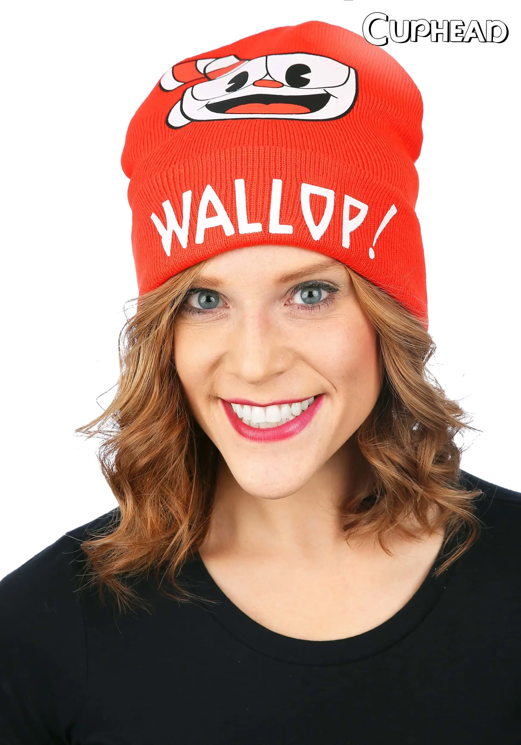 Elope Foldup Knit Beanie Cuphead Printed 3 Elope Foldup Knit Beanie Cuphead Printed