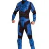 Rubies Costume Co. Inc Deluxe Halo Blue Spartan Costume -Video Game Costumes Shop deluxe halo blue spartan costume