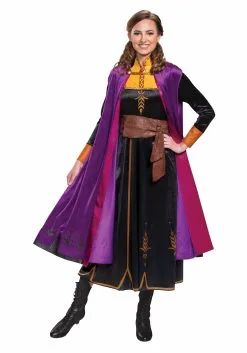 Disguise Deluxe Frozen 2 Anna Costume For Women 9 Disguise Deluxe Frozen 2 Anna Costume For Women -Video Game Costumes Shop disney frozen 2 deluxe anna womens costume alt3