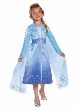 Disguise Frozen 2 Girls Elsa Prestige Costume -Video Game Costumes Shop frozen 2 elsa prestige costume for girls alt3