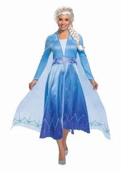 Disguise Deluxe Disney Frozen 2 Elsa Women's Costume 11 Disguise Deluxe Disney Frozen 2 Elsa Women's Costume -Video Game Costumes Shop frozen 2 womens elsa deluxe costume alt 1