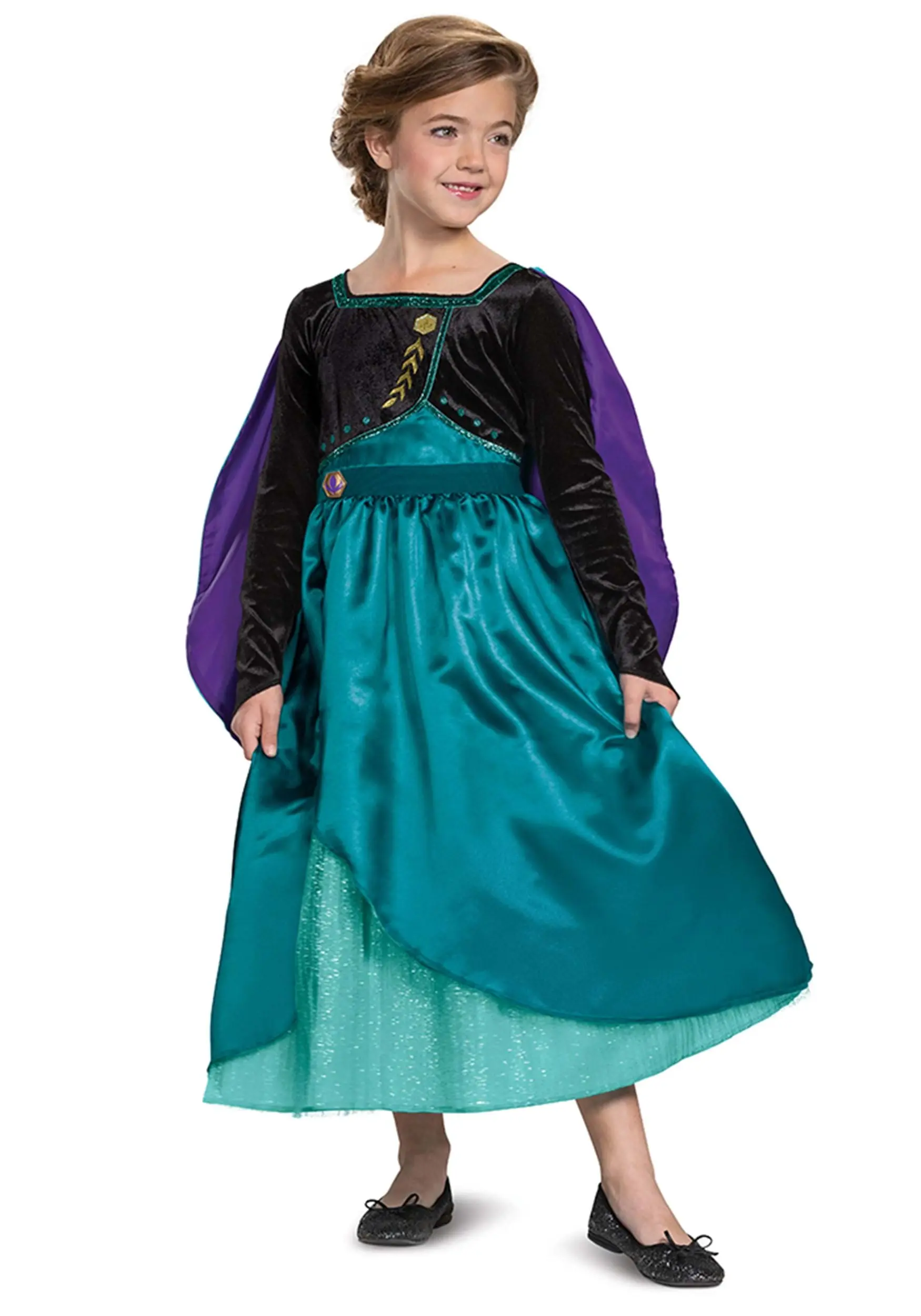 Disguise Frozen Queen Anna Deluxe Girls Costume 5 Disguise Frozen Queen Anna Deluxe Girls Costume - Image 3