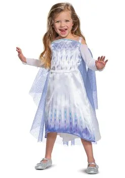 Disguise Frozen Snow Queen Elsa Classic Costume For Kids -Video Game Costumes Shop frozen snow queen elsa classic kids costume alt 2