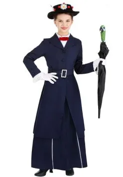 Fun Costumes Mary Poppins Costume For Girls -Video Game Costumes Shop girls mary poppins costume alt 2