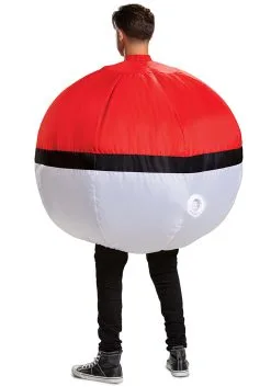 Disguise Inflatable Poké Ball Adult Costume -Video Game Costumes Shop inflatable poke ball adult costume alt 3