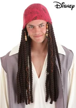 Elope Disney Jack Sparrow Adult Bandana And Dreads Set