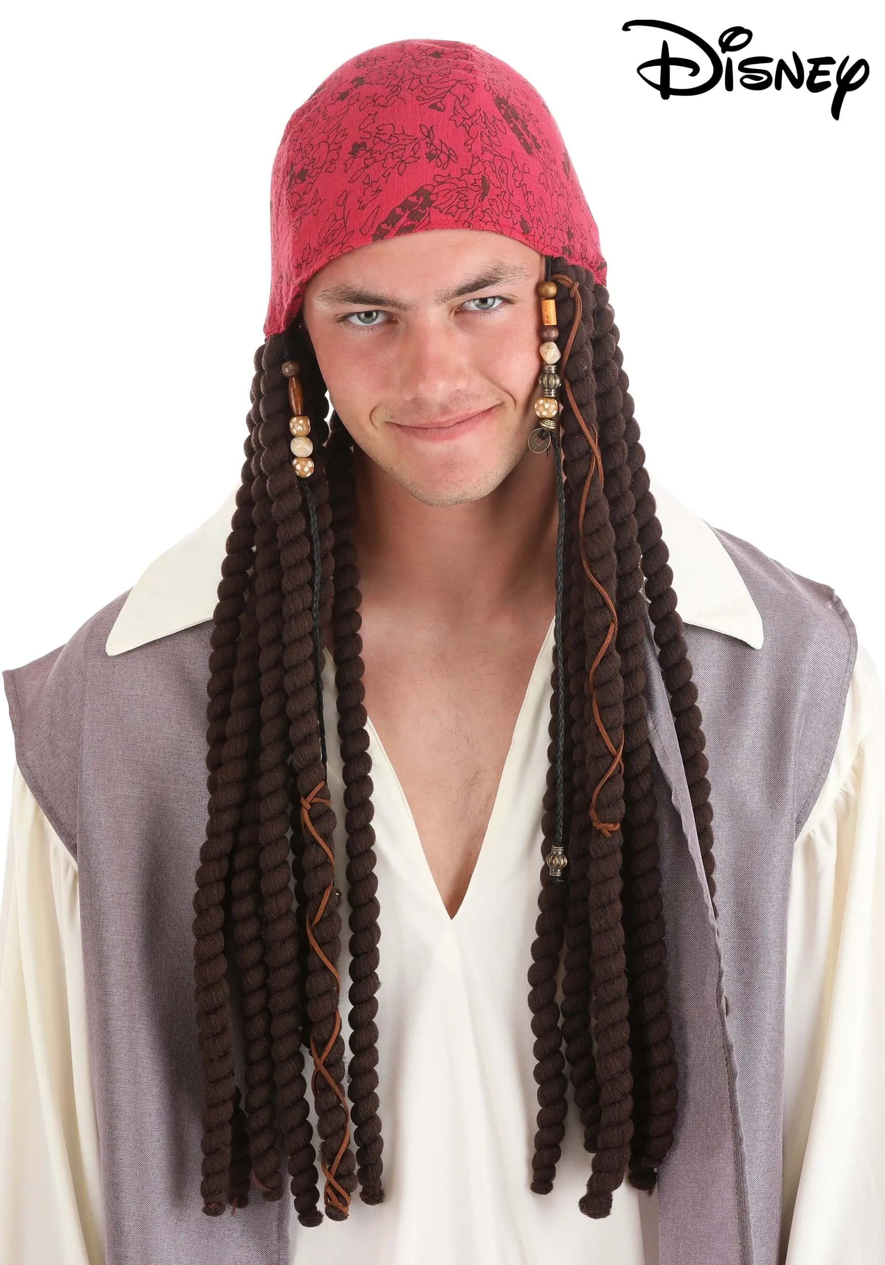 Elope Disney Jack Sparrow Adult Bandana And Dreads Set 3 Elope Disney Jack Sparrow Adult Bandana And Dreads Set