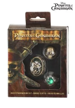 Elope Disney Jack Sparrow Ring Accessory Set