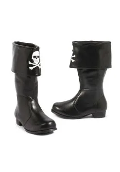 Ellie Crossbones Pirate Boots For Kids