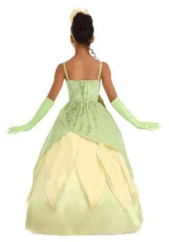 Armada Girl's Disney Deluxe The Princess And The Frog Tiana Costume -Video Game Costumes Shop kids deluxe tiana costume alt 7