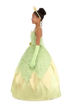Armada Girl's Disney Deluxe The Princess And The Frog Tiana Costume -Video Game Costumes Shop kids deluxe tiana costume alt 8