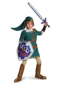 Disguise Kid's Prestige Link Costume -Video Game Costumes Shop kids link prestige costume alt 2
