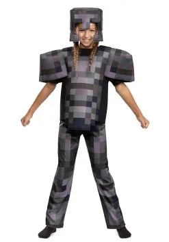 Disguise Minecraft Netherite Armor Deluxe Costume For Kids -Video Game Costumes Shop kids minecraft netherite armor deluxe costume alt 2