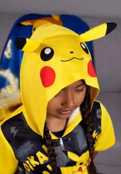 AME Sleepwear Pikachu Romper For Kids -Video Game Costumes Shop kids pikachu romper alt 2