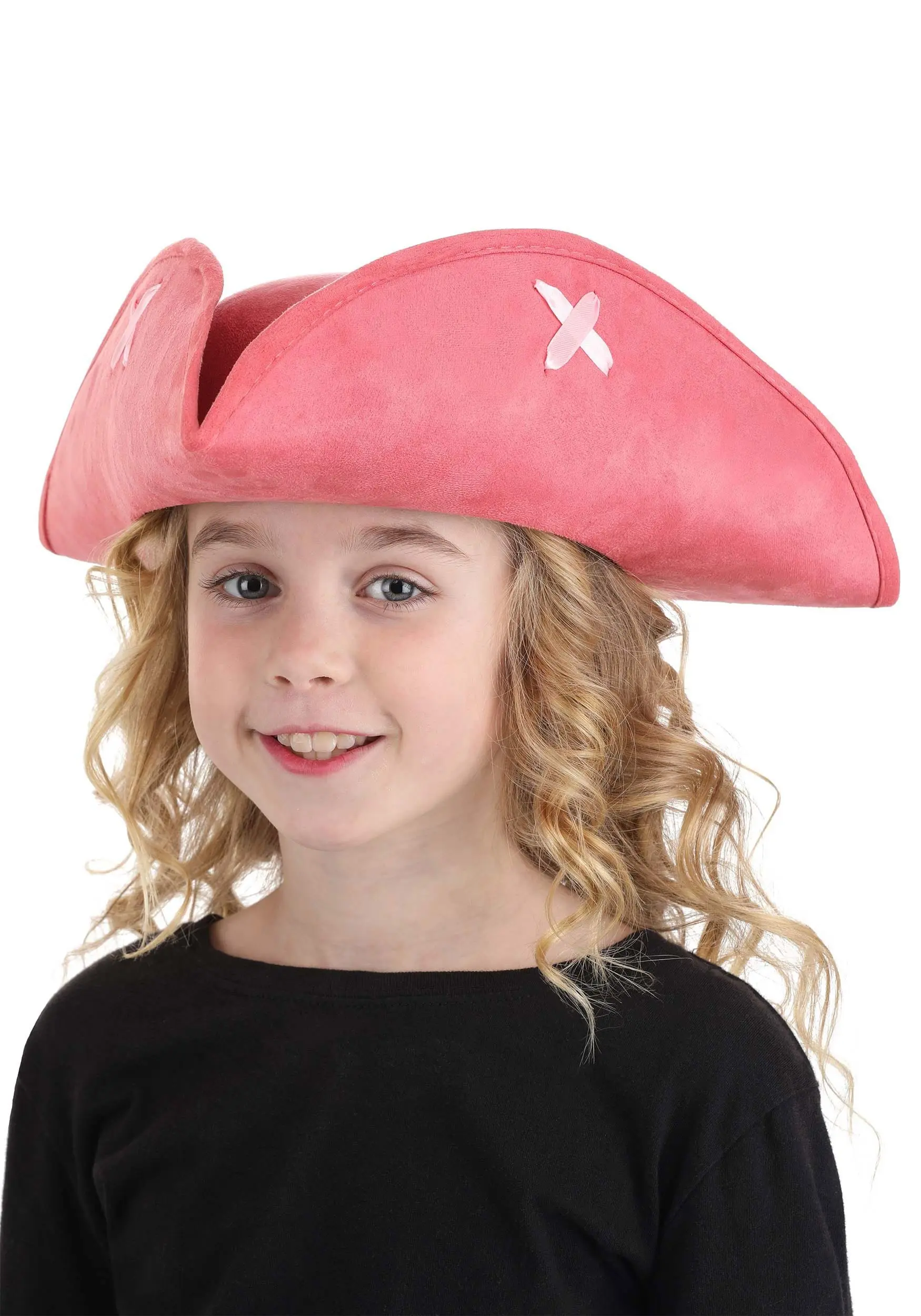 Elope Kids Pink Tricorn Pirate Costume Hat 4 Elope Kids Pink Tricorn Pirate Costume Hat - Image 2
