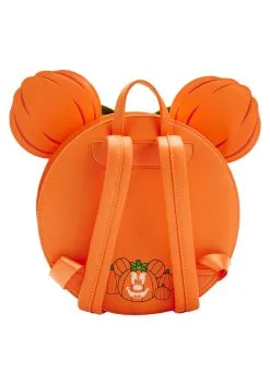 Disney Glow Face Minnie Pumpkin Loungefly Mini Backpack -Video Game Costumes Shop loungefly disney glow face minnie pumpkin mini bac alt 3