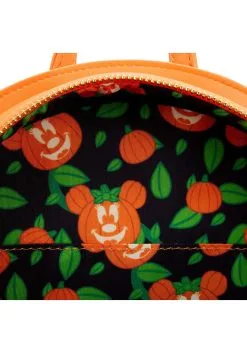 Disney Glow Face Minnie Pumpkin Loungefly Mini Backpack -Video Game Costumes Shop loungefly disney glow face minnie pumpkin mini bac alt 5