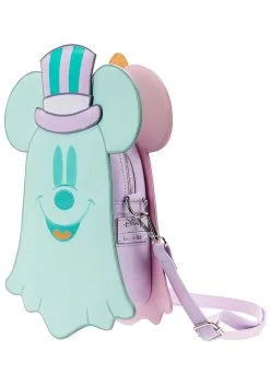 Loungefly Disney Pastel Ghost Mickey And Minnie Mouse Glow Crossbody Bag -Video Game Costumes Shop loungefly disney pastel ghost minnie and mickey gl alt 2
