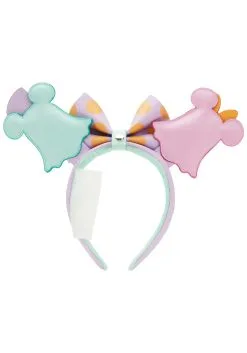 Women's Loungefly Disney Pastel Ghost Minnie And Mickey Ears Headband -Video Game Costumes Shop loungefly disney pastel ghost minnie and mickey headband alt