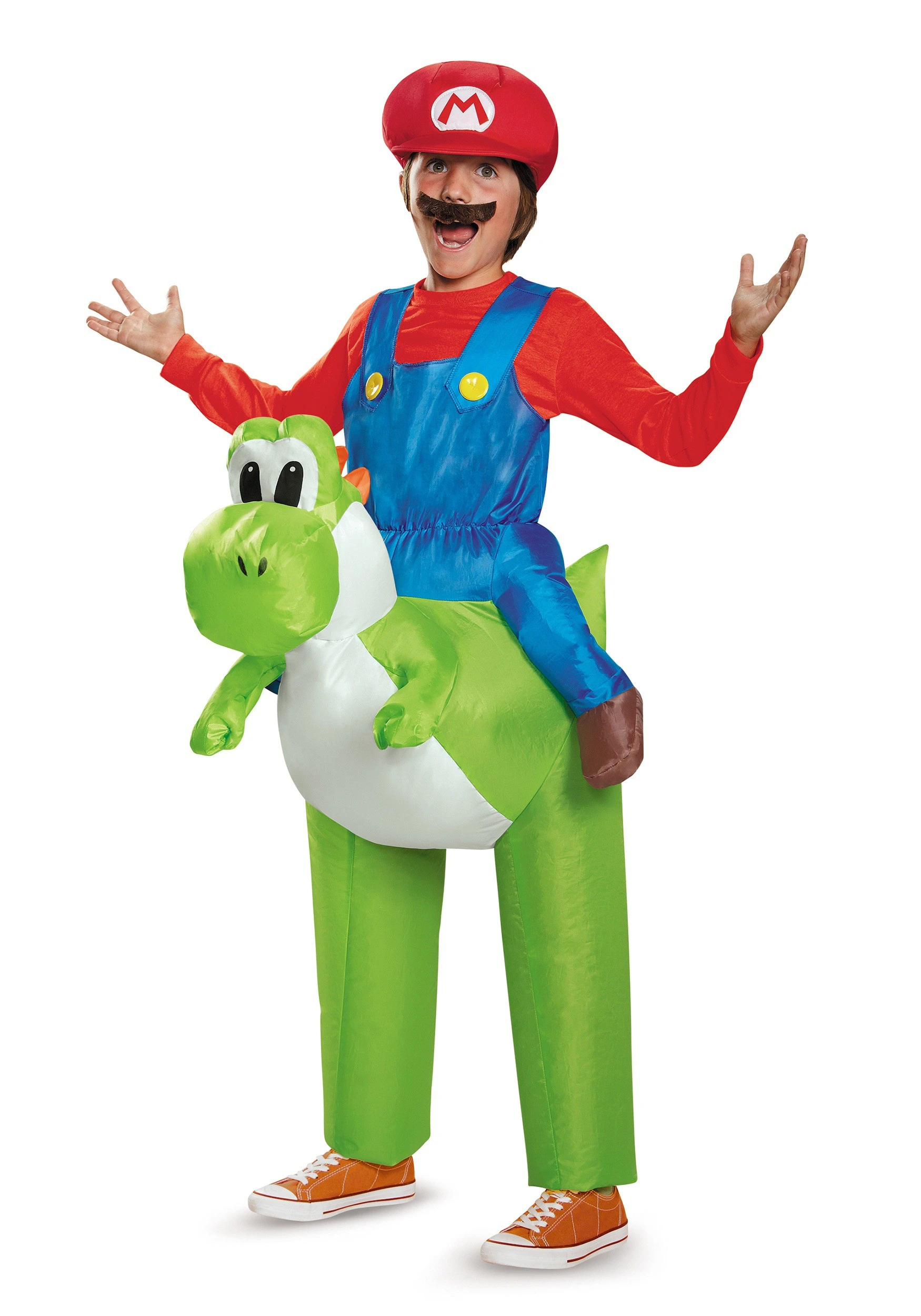 Disguise Mario Riding Yoshi Child Costume 3 Disguise Mario Riding Yoshi Child Costume