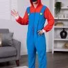 MJC International Unisex Microfleece Mario Union Suit -Video Game Costumes Shop mario unisex microfleece unionsuit