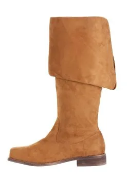 Elope Brown Captain Pirate Boots For Men -Video Game Costumes Shop mens brown captain pirate boots 1