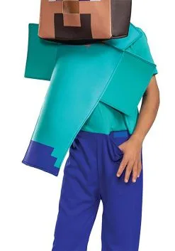 Disguise Minecraft Child Adaptive Steve Costume -Video Game Costumes Shop minecraft child adaptive steve costume alt 3