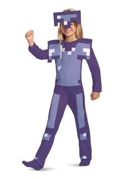 Disguise Kid's Minecraft Enchanted Diamond Armor Classic Costume -Video Game Costumes Shop minecraft enchanted diamond armor classic child co alt 2
