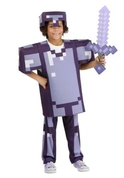 Disguise Limited Kid's Minecraft Enchanted Armor Deluxe Kid's Costume 16 Disguise Limited Kid's Minecraft Enchanted Armor Deluxe Kid's Costume -Video Game Costumes Shop minecraft enchanted diamond armor deluxe child cos alt 6
