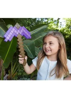 MATTEL Minecraft Enchanted Pickaxe Toy Accessory -Video Game Costumes Shop minecraft enchanted pickaxe alt 1