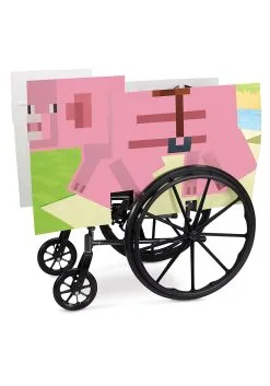 Disguise Minecraft Pig Adaptive Wheelchair Cover