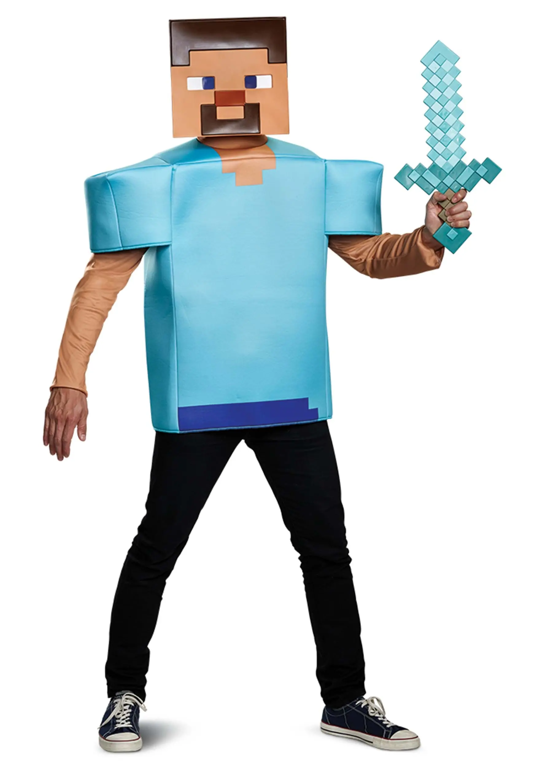 Disguise Minecraft Steve Adult Costume 3 Disguise Minecraft Steve Adult Costume