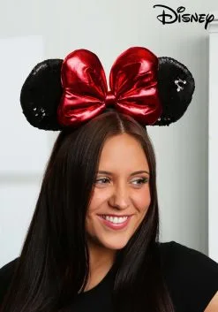 Elope Disney Minnie Sequin Ears Red Headband