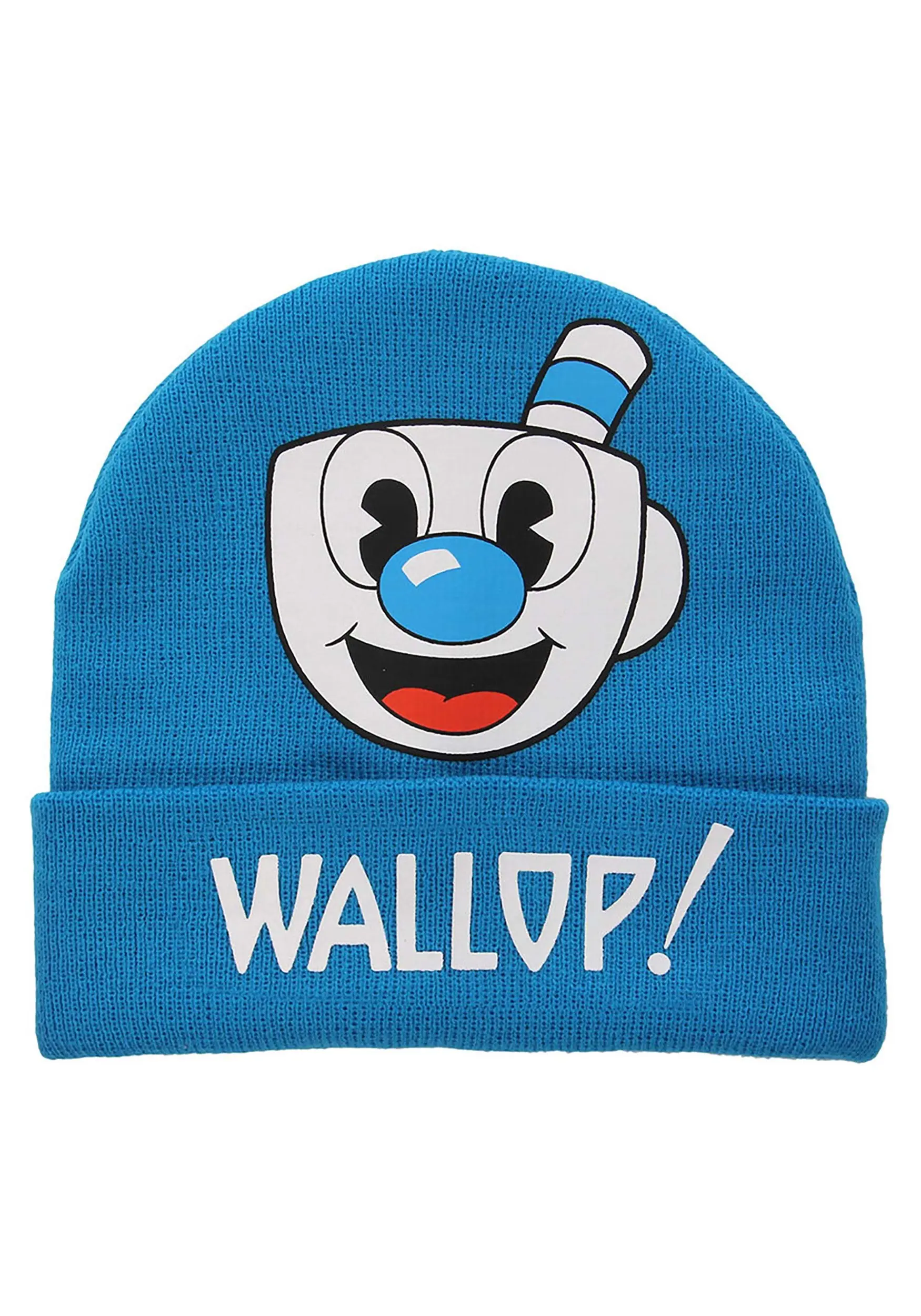 Elope Cuphead | Mugman Printed Folded Cuff Knitted Winter Hat 4 Elope Cuphead | Mugman Printed Folded Cuff Knitted Winter Hat - Image 2