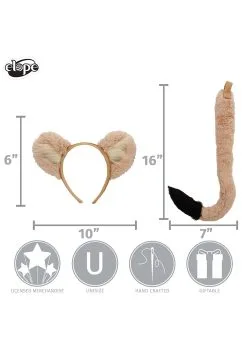 Elope Disney Nala Tail & Ears -Video Game Costumes Shop nala ears tail alt 5