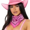 Forplay Old Town Adult Pink Cowboy Hat -Video Game Costumes Shop old town pink cowboy hat for adults