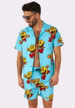 Opposuits Pac-Man Waka Waka Swimsuit & Shirt For Men -Video Game Costumes Shop pac man mens waka waka swimsuit and shirt alt 7