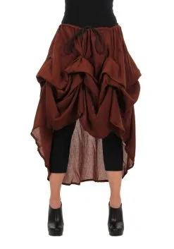 Elope Brown Pirate Parachute Skirt 8 Elope Brown Pirate Parachute Skirt -Video Game Costumes Shop pirate parachute skirt brown alt 2