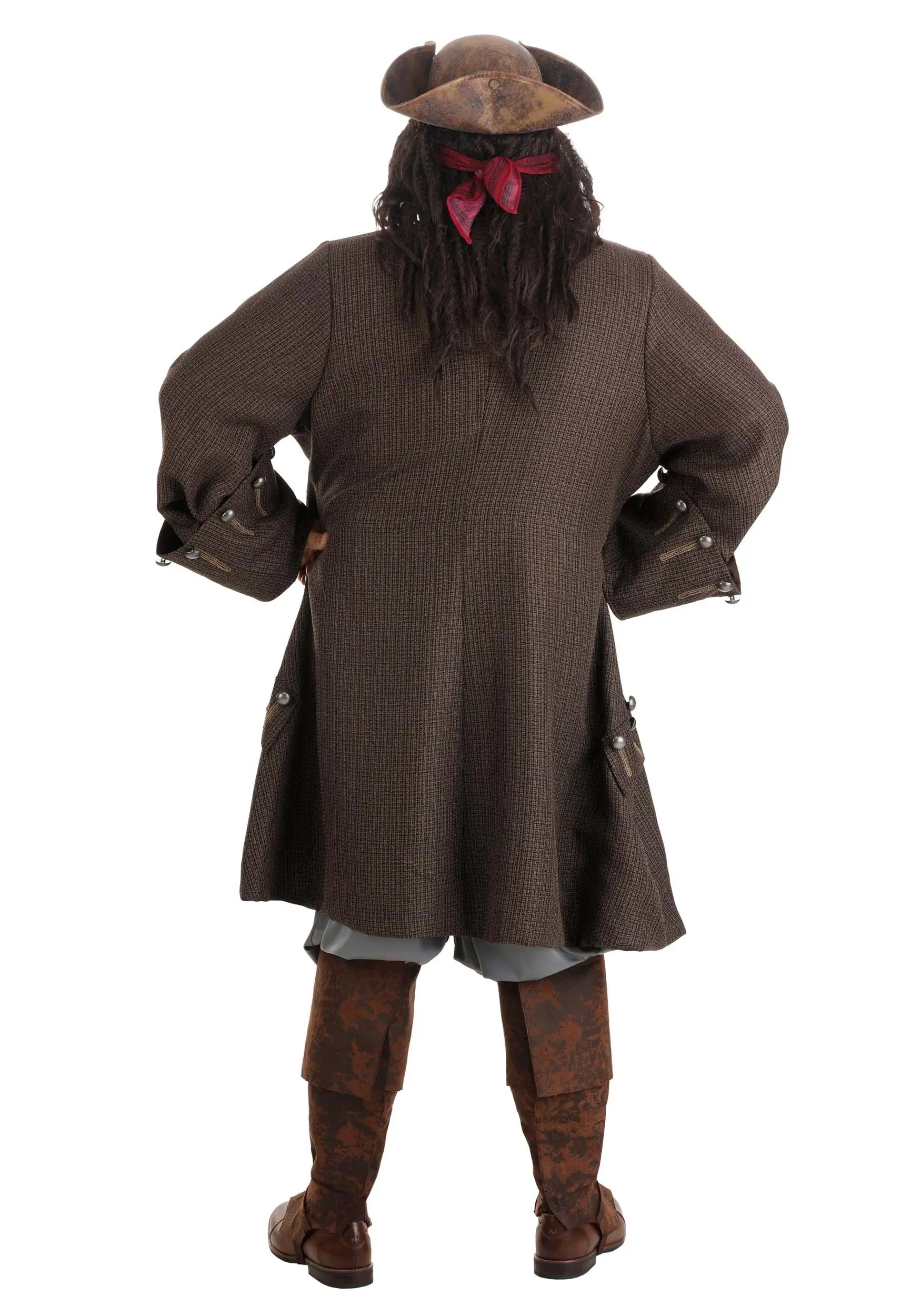 Fun Costumes Jack Sparrow Pirate Costume For Plus Size Men From Disney's Pirates Of The Caribbean 5 Fun Costumes Jack Sparrow Pirate Costume For Plus Size Men From Disney's Pirates Of The Caribbean - Image 3