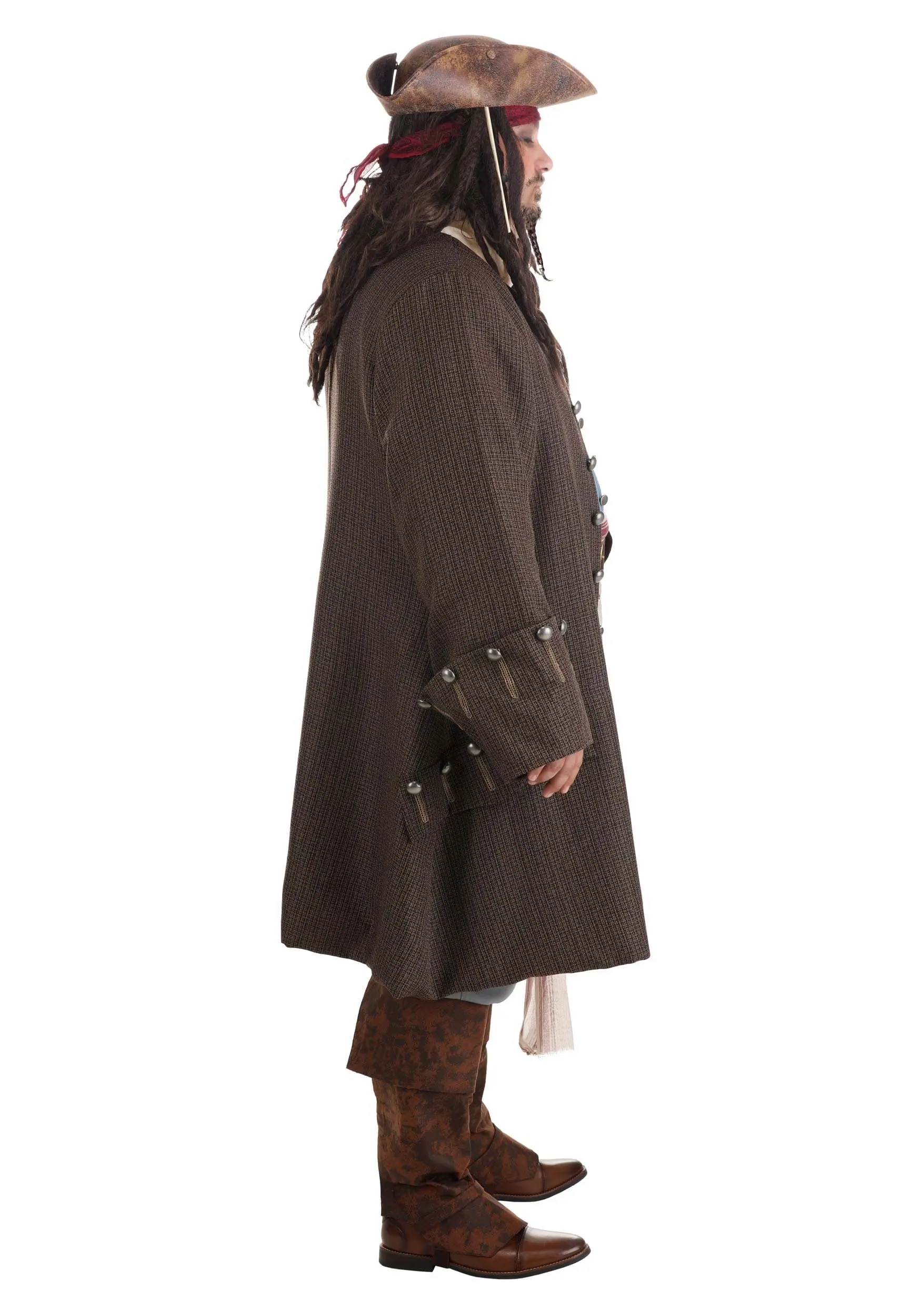 Fun Costumes Jack Sparrow Pirate Costume For Plus Size Men From Disney's Pirates Of The Caribbean 7 Fun Costumes Jack Sparrow Pirate Costume For Plus Size Men From Disney's Pirates Of The Caribbean - Image 5