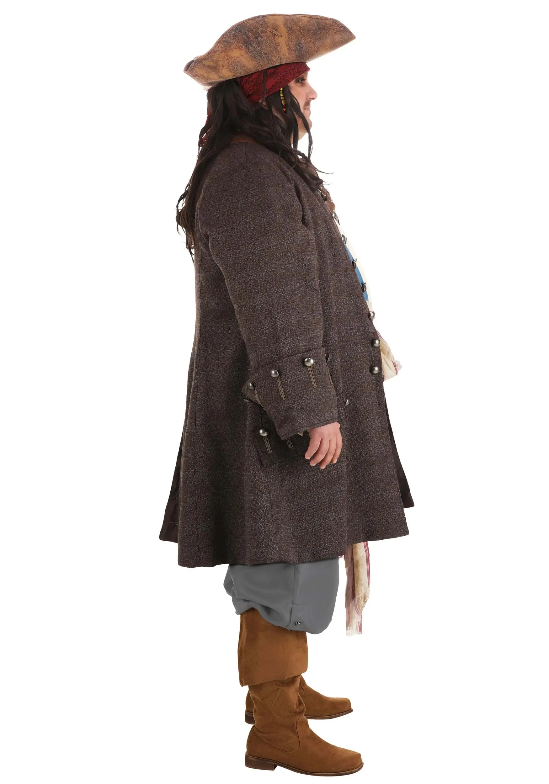 Fun Costumes Captain Jack Sparrow Costume For Plus Size Men From Disney's Pirates Of The Caribbean 7 Fun Costumes Captain Jack Sparrow Costume For Plus Size Men From Disney's Pirates Of The Caribbean - Image 5