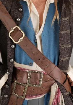 Fun Costumes Captain Jack Sparrow Costume For Plus Size Men From Disney's Pirates Of The Caribbean 20 Fun Costumes Captain Jack Sparrow Costume For Plus Size Men From Disney's Pirates Of The Caribbean -Video Game Costumes Shop plus size adult authentic captain jack sparrow cos alt 2